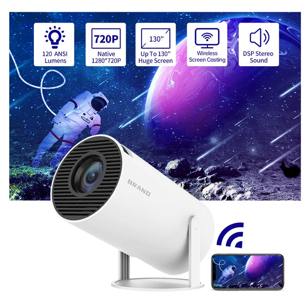 White mini smart projector