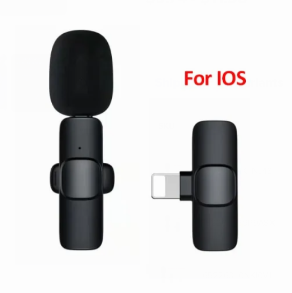 Lavalier microphone with Lightning receiver for iPhone